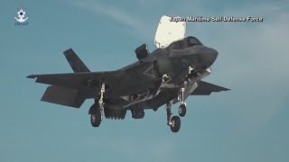 Japan releases footage of stealth jet test run [upl. by Assile]