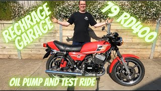 Yamaha RD400 oil pump rebuild and test ride [upl. by Alvinia]