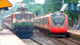 Dangerous Trains Speed at 130 Speed 🔥 Vande Bharat  WAP7 PASSENGER TRAIN at Full SPEED train [upl. by Ynnav912]