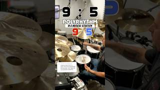 Playing A 95 Polyrhythm In A Song drums [upl. by Bannasch77]