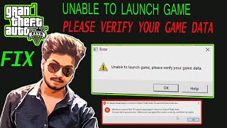 HOW TO FIX quotGTA 5 UNABLE TO LAUNCH GAME ERRORquot ll PLEASE VERIFY YOUR GAME DATA ll by borntoplaygames [upl. by Nora793]