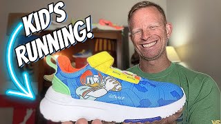 Kids Adidas x Disney Racer TR21 Running ShoeA Fun Performer Full Review [upl. by Annadiane]