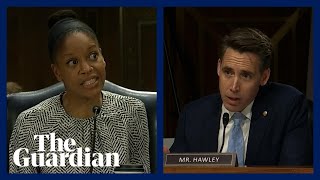 Republican senator Josh Hawley accused of being transphobic at abortion hearing [upl. by Hamlet]