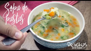 SOPA DE PASTAS CON VERDURAS  RECETA PARA PRINCIPIANTES [upl. by Kalindi798]