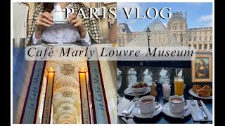 4K Breakfast at Café Marly amp Louvre Museum MonaLisa Mummy Vlog in Paris by Parisian life France [upl. by Menell]