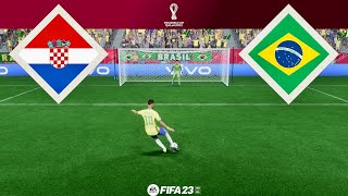 FIFA World Cup  CROATIA vs BRAZIL  Penalty shootout FIFA 23 [upl. by Priestley]