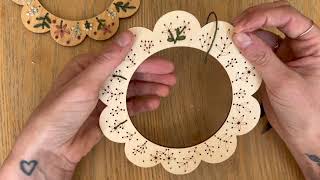 Picture Frame Embroidery Stitch Kit Full Video Tutorial [upl. by Farr]