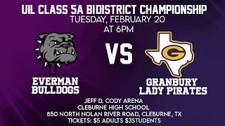 Everman Bulldogs vs Granbury Pirates  Granbury High School Basketball [upl. by Alet]