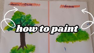 Paint a STUNNING Tree and Bushes in Minutes [upl. by Prochoras]