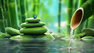 Relaxing Piano Music Bamboo Water Fountain Sleep Music Relaxing Music Meditation Music 247 [upl. by Nanreik]