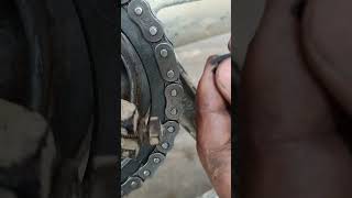 how to chain link install motorcycle viral [upl. by Haiacim]