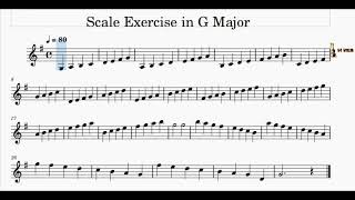 Scale Exercise in G MajorViolin l Metronome 6080100120 BPM Honeyman Tutor l V4 Violin [upl. by Seugirdor]