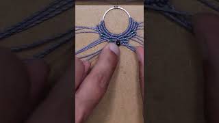 Makramee Ideen Ohrringe mit Metallring macrame makrame diy [upl. by Ayanad]