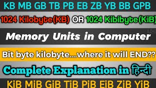 Computer Memory units in detail  KB MB GB  Kilobyte vs Kibibyte [upl. by Liw]