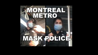 Montreal Metro Mask Police Enforce Mask ByLaw amp Ignore Exemptions on Transit  November 25th 2020 [upl. by Elumas]