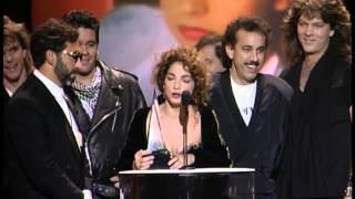 Gloria Estefan and Miami Sound Machine Wins Favorite PopRock Duo or Group  AMA 1989 [upl. by Yokum]