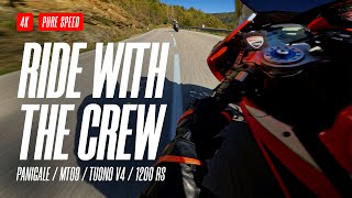 HighSpeed Ride w BROS🔥🏍️  Panigale · MT09 · TUONO V4 · 1200 RS  POV 4K [upl. by Strohbehn]