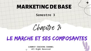 Marketing de base S3 Chapitre 2 Le Marché Prof LAKHRIF بالدارجة [upl. by Nylesoj]