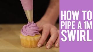 How to Pipe the Perfect Cupcake Swirl with Tip 1M [upl. by Eus]