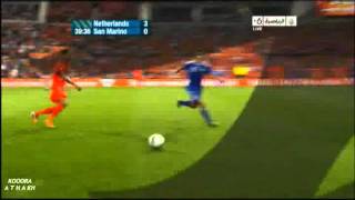 Wesley Sneijder Skills  Rabona pass [upl. by Aisa]