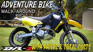 DRZ400E Adventure Bike Mods Walk Around [upl. by Hanikas764]