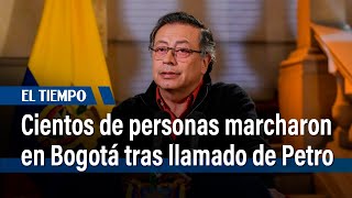 Cientos de personas llegaron a la Plaza de Bolívar tras el llamado del presidente Gustavo Petro [upl. by Dare]