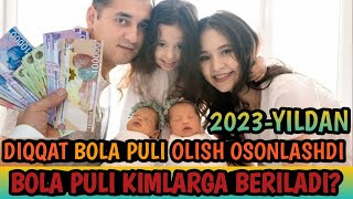 BOLA PULI 2023YIL KIMLARGA BERILADIBOLA PULI OLISH TARTIBI [upl. by Stacy229]