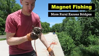 Magnet Fishing more Rural Kansas Bridges [upl. by Aened]