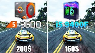 Ryzen 5 3600 vs i5 9400F Test in 9 Games [upl. by Hazard852]