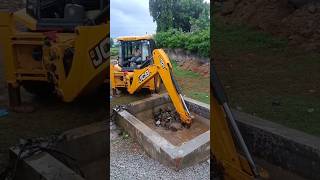 Jcb ramu cleaning tank with bulldozer and tractor 🚜jcbramu jcbworkingvideo [upl. by Ettegdirb]