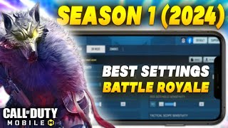 The MOST BALANCED SETTINGS For Battle Royale  COD Mobile  Season 1 BEST SENSITIVITY For BR 2024 [upl. by Ardnekal]