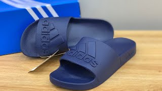 Unbox  Closing Adidas Adilette Aqua Dark Blue Casual Slip On Sandal IF7374 Review [upl. by Annmaria]