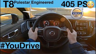 Volvo XC60 T8 Polestar Engineered 405 PS POV Test Drive  Acceleration 0200 kmh [upl. by Ackley]