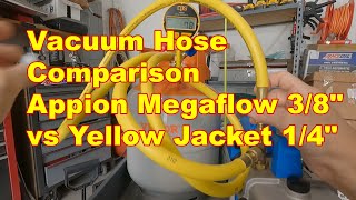 Comparing 14quot vs 38quot hose for HVAC vacuum speed [upl. by Westbrooke]