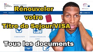 Comment continuer à rester en France  Comment renouveler son titre de séjour  Documents demandés [upl. by Anaehr]