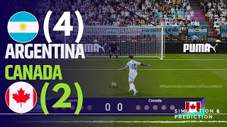 Penalty shootout ⚽ Argentina 42 Canada 🏆 AMERICA CUP 2024  Video game simulation [upl. by Ellenid785]