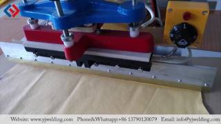 Raincoat Sleeve Welding Test Raincoat Welding Making Machine [upl. by Sansbury]