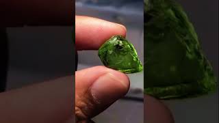 Tourmaline Gemstone Cutting Faceting and Polishing 34ct rough stone to 16ct cut stone gemstones [upl. by Deadman]