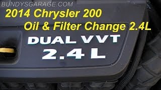 DIY2011  2014 Chrysler Dodge Jeep 200 24 Liter Oil and Filter Change  Bundys Garage [upl. by Anilorac621]