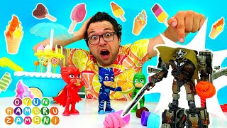 PJ Masks VS Ninja Kaplumbağalar Oyun hamuru zamanı  ÖZEL bölümler Erkek çocuklar için [upl. by Aikyt63]