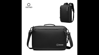 Ozuko 9490 Usb Waterproof Backpack Capacity Easy Carry Laptop Bag 156 Business Briefcase Men [upl. by Atnuahs609]