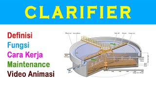 CLARIFIER WORK and ANIMATION CARA KERJA KLARIFIER dan ANIMASI  Clarifier Tank WTP and STP [upl. by Atteirneh389]