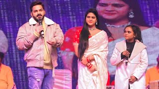 स्टेज पर पहली बार Pawan Singh के साथ Shilpi Raj ने चांदनी सिंह के साथ मचाया धमाल Stage Show 2024 [upl. by Aduhey]