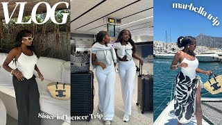 MARBELLA VLOG  sister influencer trip [upl. by Anhej]