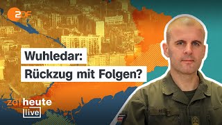 Welche Konsequenzen hat der taktische Rückschlag im Donbass  ZDFheute live mit Oberst Reisner [upl. by Anoyek]