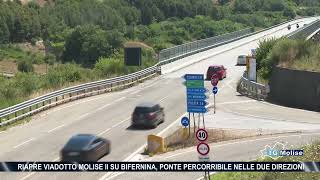 Riapre viadotto Molise II su Bifernina ponte percorribile nelle due direzioni [upl. by Einner753]