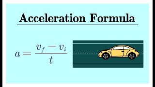 Acceleration Formula with Velocity and Time [upl. by Mulcahy807]