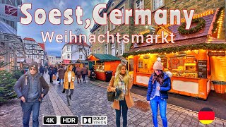 Soest Christmas MarketWalking tour in Soest in Germany 4k HDR [upl. by Novla]