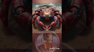 Superheroes Crab 💥 All Characters Marvel amp DC ✅️ short shorts spiderman avengers [upl. by Jennica910]