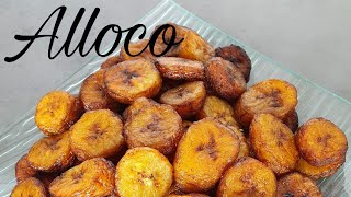 6 Alloco 🇨🇮 aloco ou aloko Bananes plantain 🍌 frites sweet fried plantains recipe [upl. by Haronid]